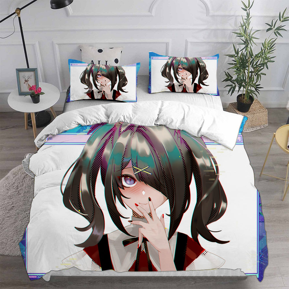 NEEDY GIRL OVERDOSE Cosplay Bedding Set Duvet Cover Pillowcases Halloween Home Decor