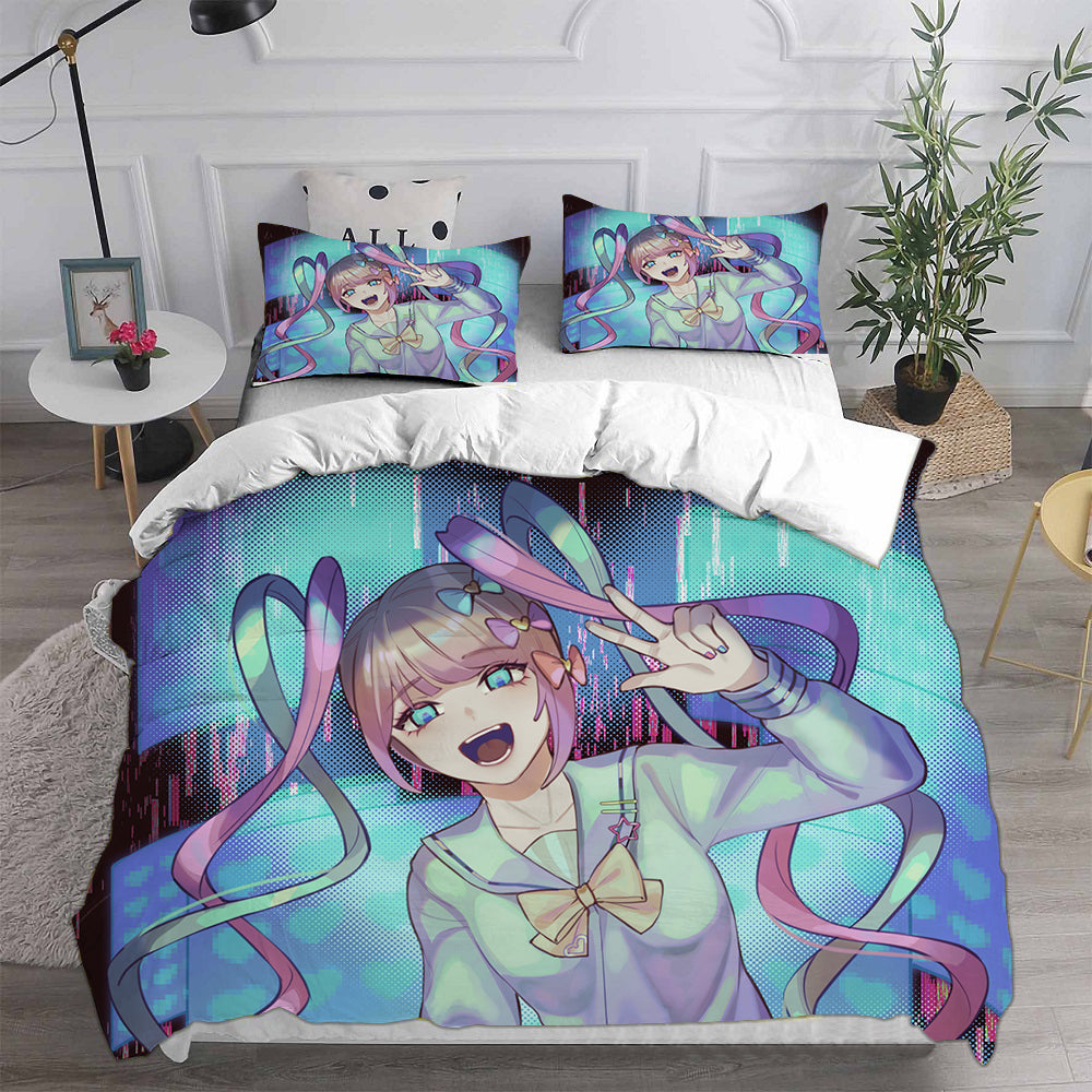 NEEDY GIRL OVERDOSE Cosplay Bedding Set Duvet Cover Pillowcases Halloween Home Decor