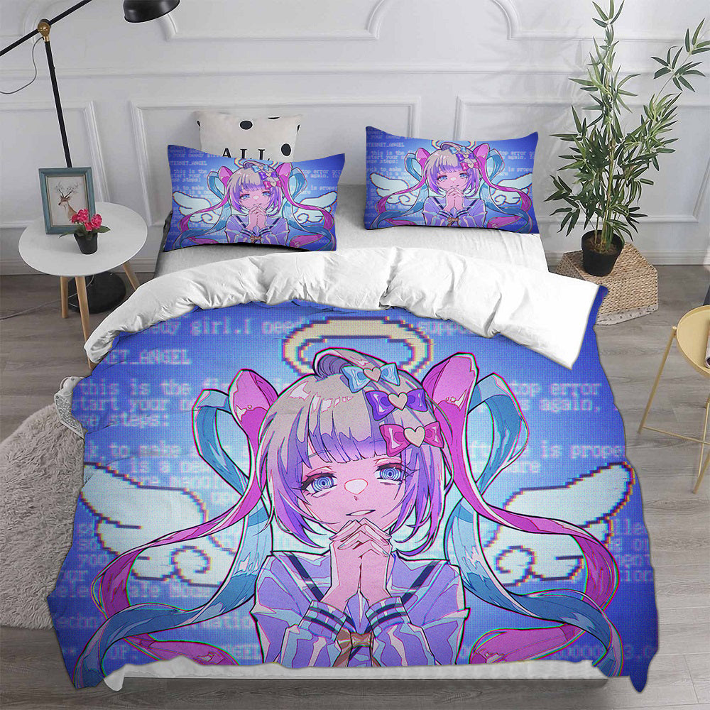 NEEDY GIRL OVERDOSE Cosplay Bedding Set Duvet Cover Pillowcases Halloween Home Decor