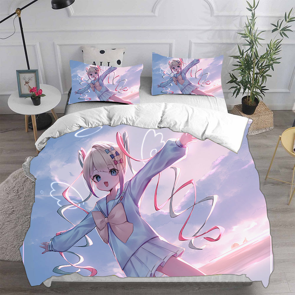 NEEDY GIRL OVERDOSE Cosplay Bedding Set Duvet Cover Pillowcases Halloween Home Decor