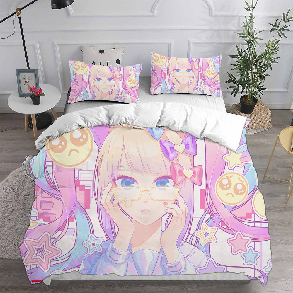 NEEDY GIRL OVERDOSE Cosplay Bedding Set Duvet Cover Pillowcases Halloween Home Decor