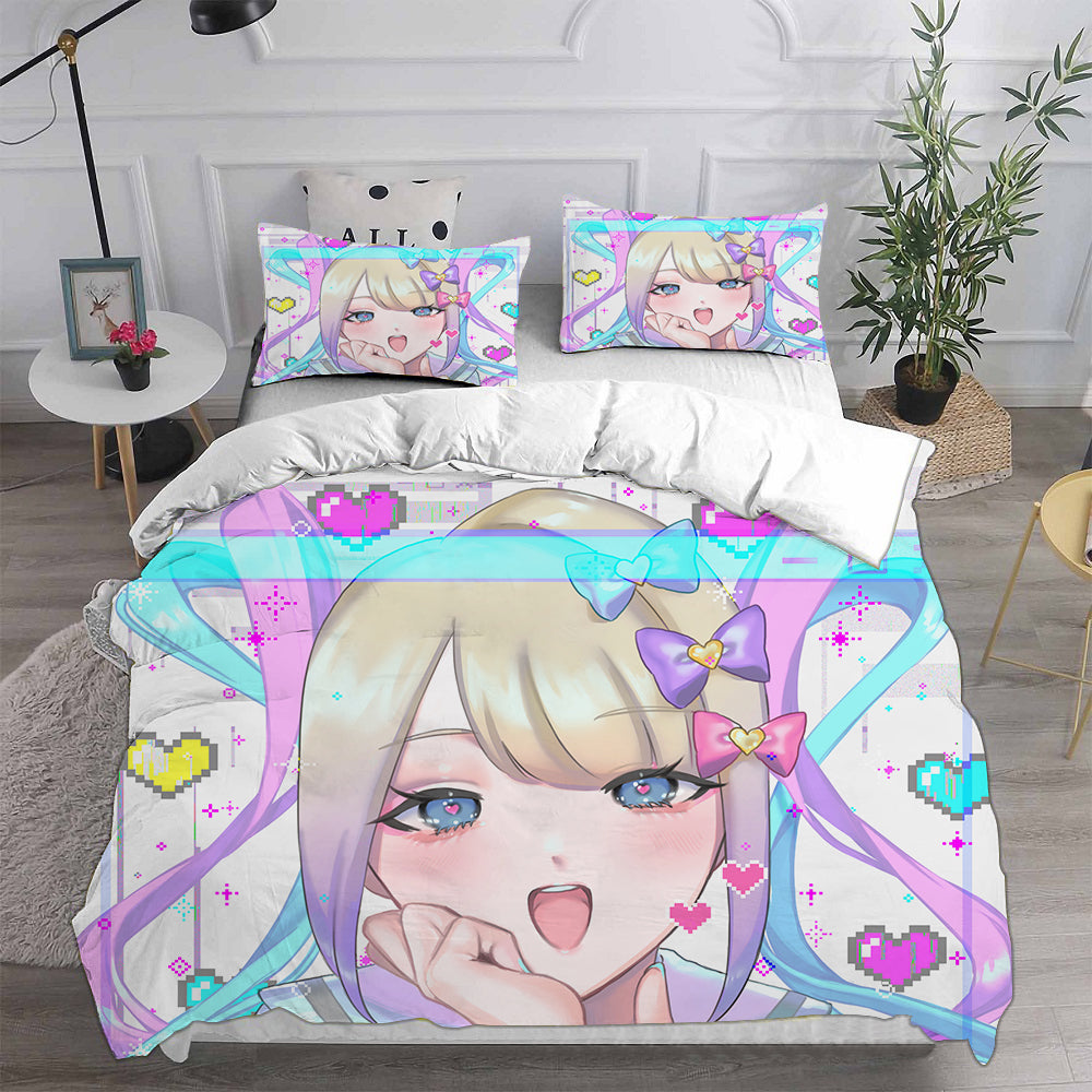 NEEDY GIRL OVERDOSE Cosplay Bedding Set Duvet Cover Pillowcases Halloween Home Decor