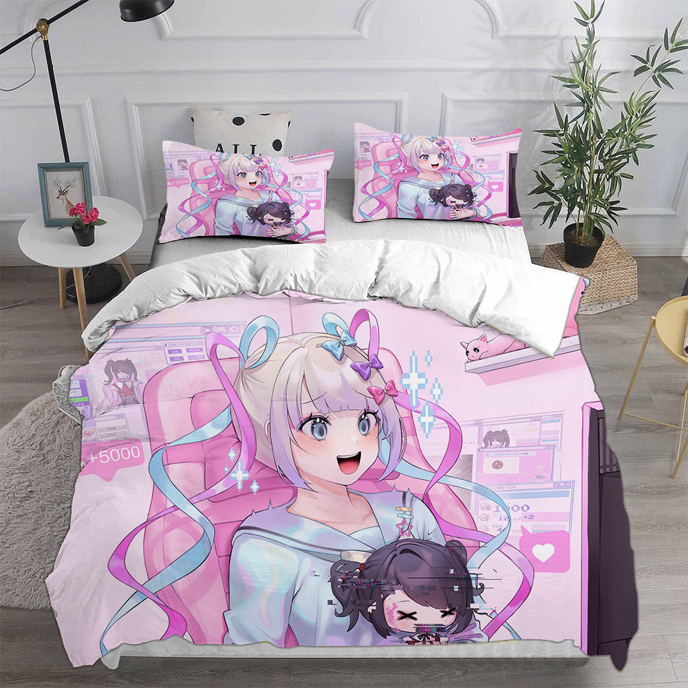 NEEDY GIRL OVERDOSE Cosplay Bedding Set Duvet Cover Pillowcases Halloween Home Decor