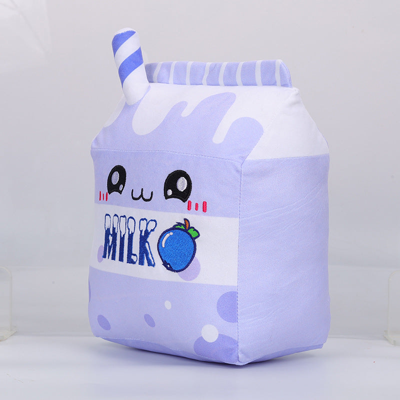 Milk Box Shape Plush Toy Throw Pillows