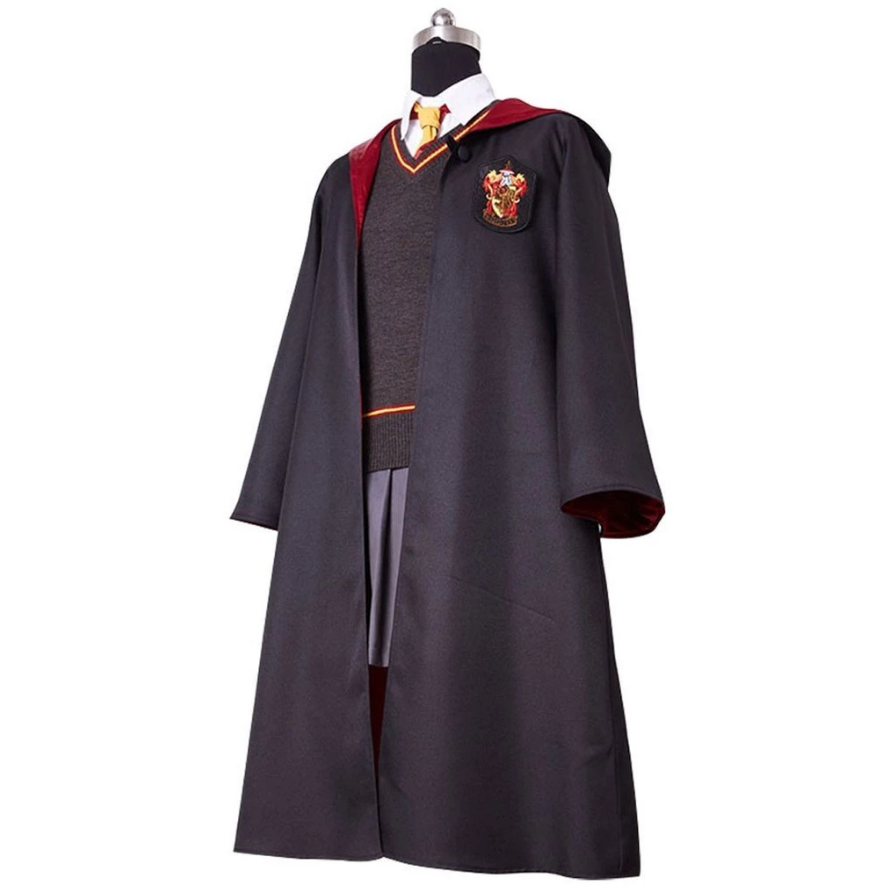 Harry Potter Gryffindor Uniform Hermione Granger Cape Halloween Cosplay Costume for Adults
