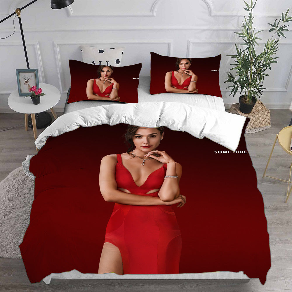 Red Notice Cosplay Bedding Set Duvet Cover Pillowcases Halloween Home Decor