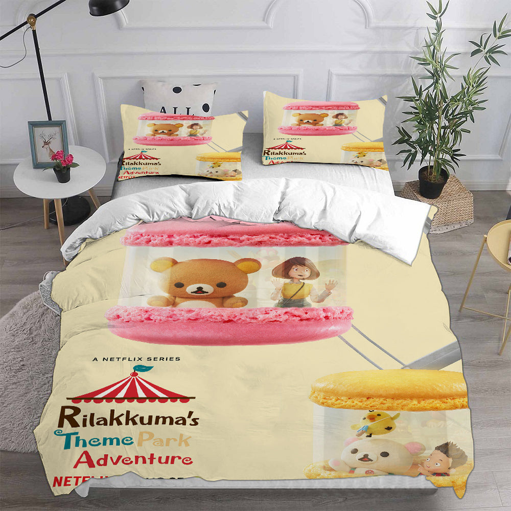 Rilakkuma Relax Kuma Cosplay Bedding Set Duvet Cover Pillowcases Halloween Home Decor