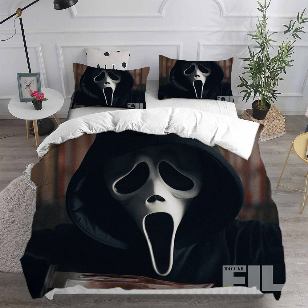 Scream Horror Movie Cosplay Bedding Set Duvet Cover Pillowcases Halloween Home Decor