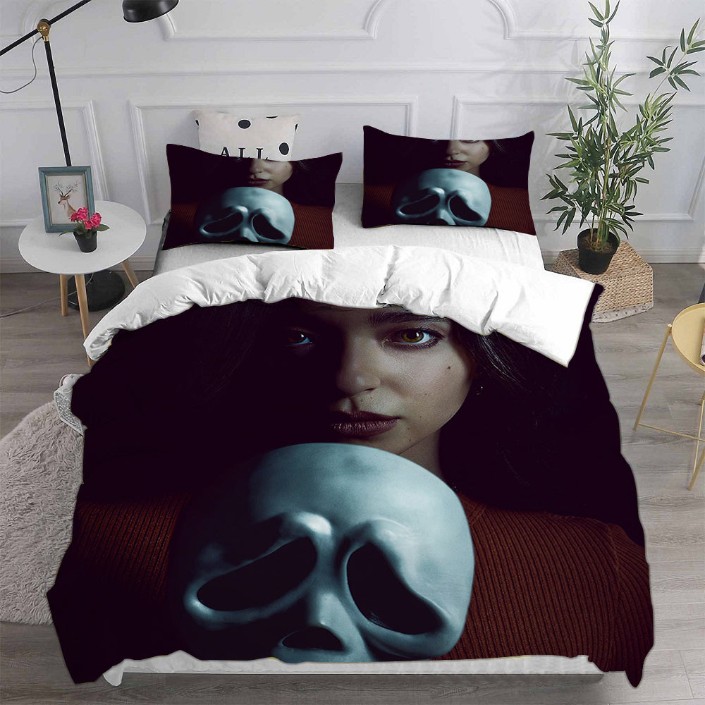 Scream Horror Movie Cosplay Bedding Set Duvet Cover Pillowcases Halloween Home Decor