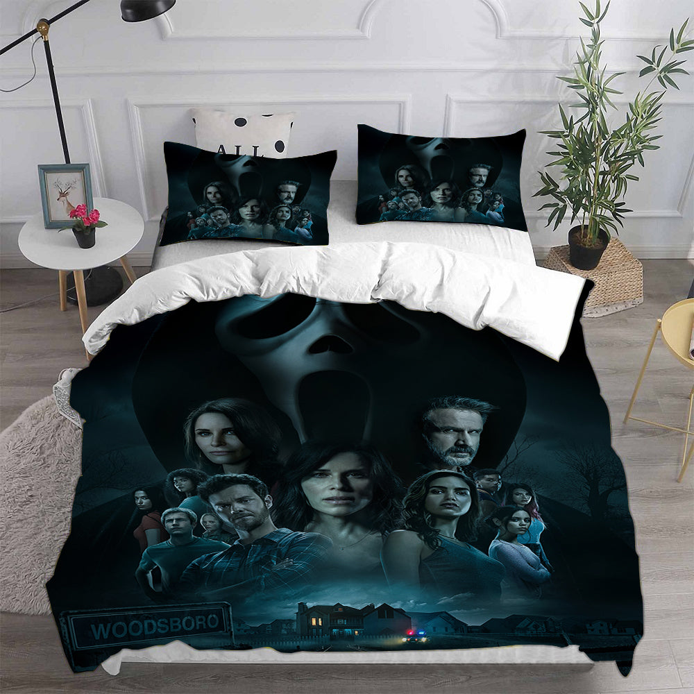 Scream Horror Movie Cosplay Bedding Set Duvet Cover Pillowcases Halloween Home Decor