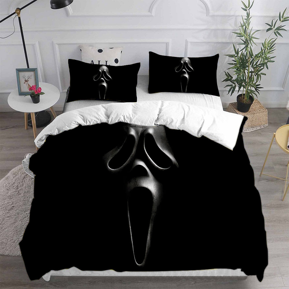 Scream Horror Movie Cosplay Bedding Set Duvet Cover Pillowcases Halloween Home Decor