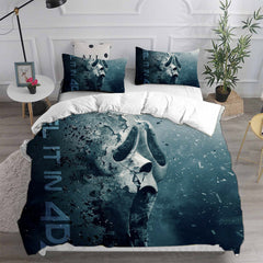 Scream Horror Movie Cosplay Bedding Set Duvet Cover Pillowcases Halloween Home Decor