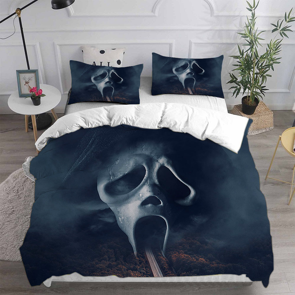 Scream Horror Movie Cosplay Bedding Set Duvet Cover Pillowcases Halloween Home Decor