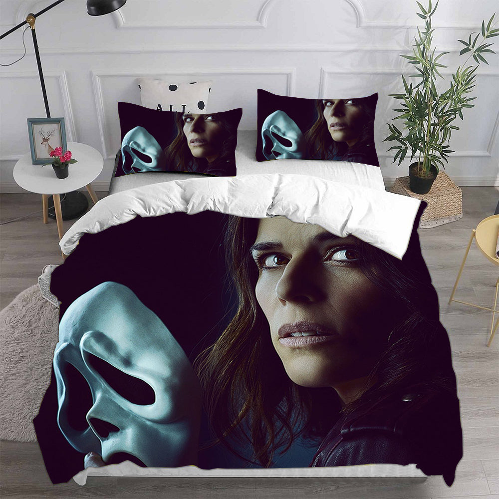 Scream Horror Movie Cosplay Bedding Set Duvet Cover Pillowcases Halloween Home Decor