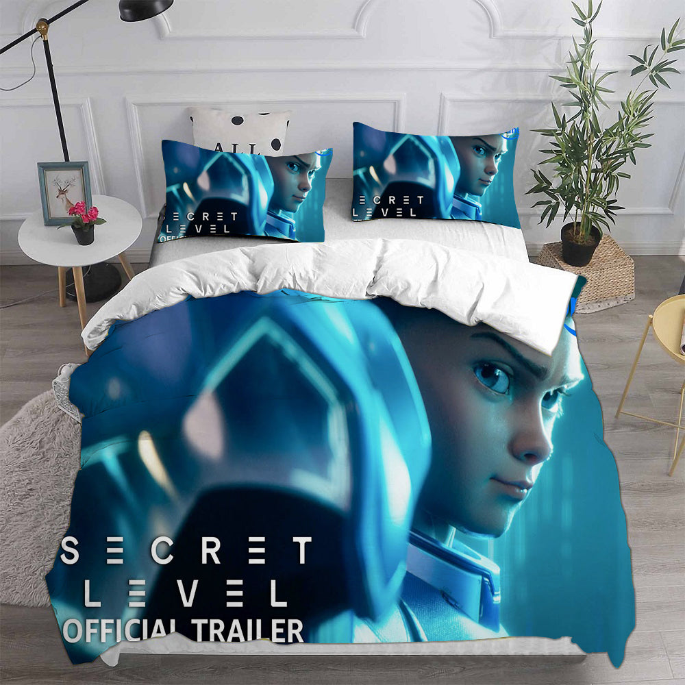 Secret Level Cosplay Bedding Set Duvet Cover Pillowcases Halloween Home Decor