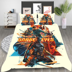 Snake Eyes G.I. Joe Origins Cosplay Bedding Set Duvet Cover Pillowcases Halloween Home Decor