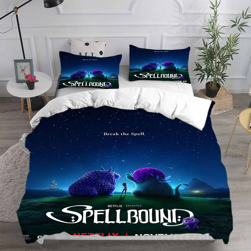 Spellbound Cosplay Bedding Set Duvet Cover Pillowcases Halloween Home Decor