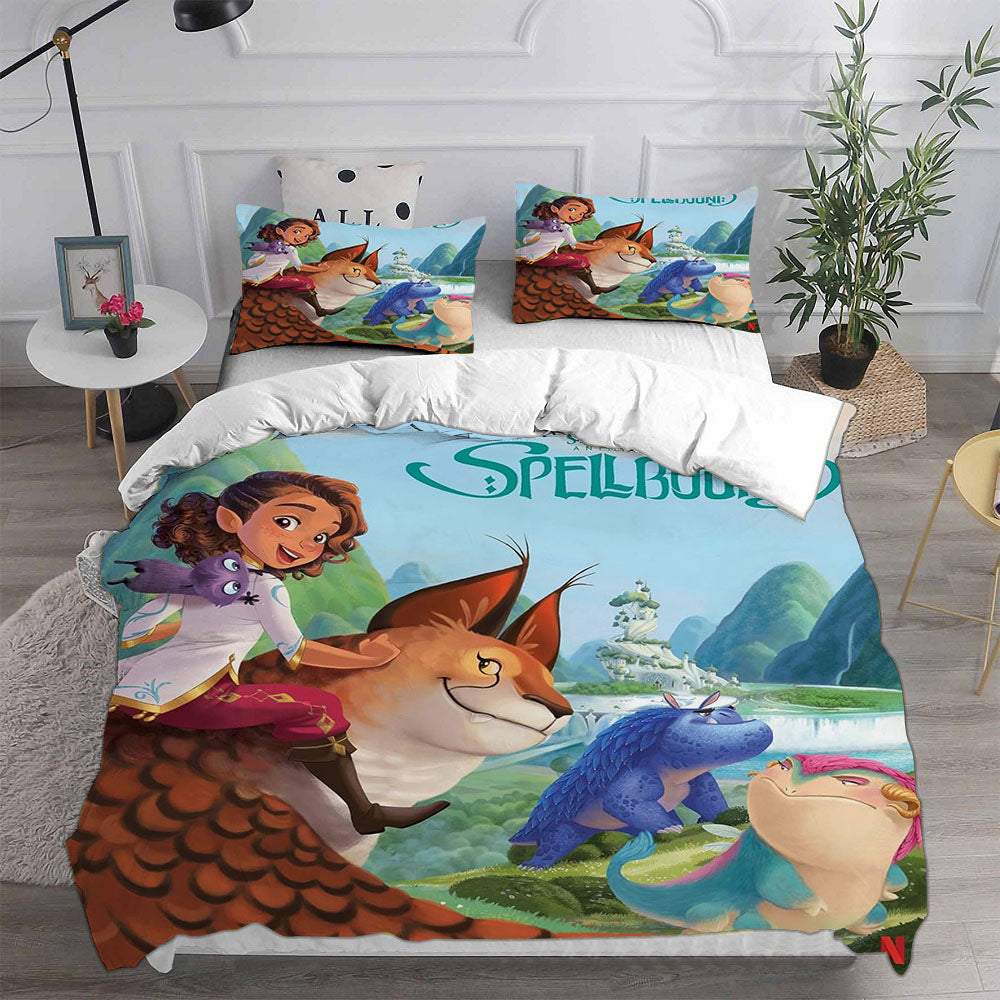 Spellbound Cosplay Bedding Set Duvet Cover Pillowcases Halloween Home Decor