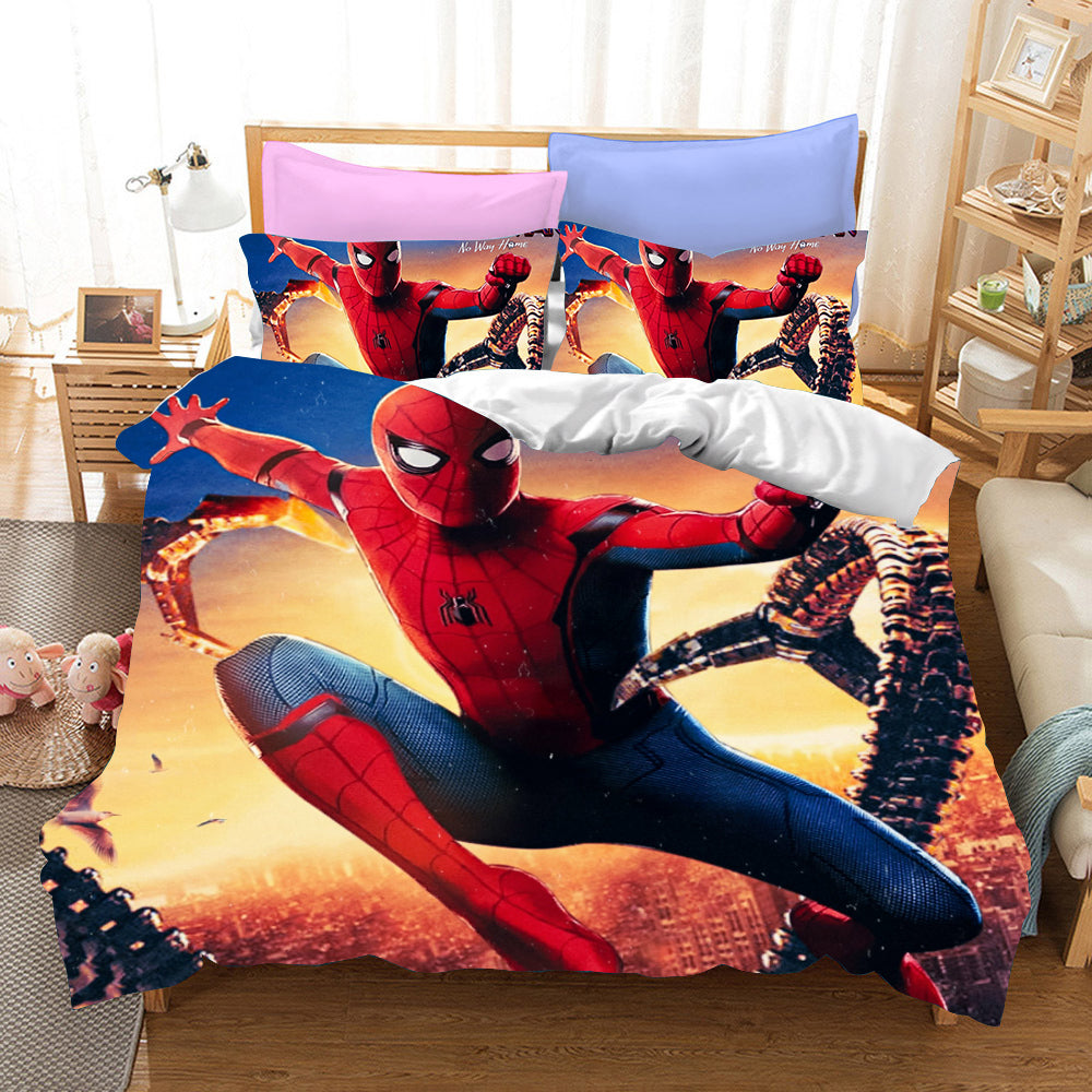 Spider Man No Way Home Cosplay Bedding Set Duvet Cover Pillowcases Halloween Home Decor