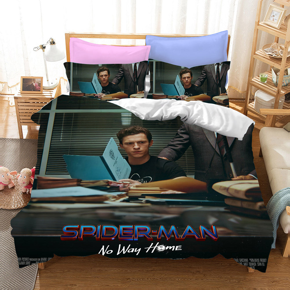 Spider Man No Way Home Cosplay Bedding Set Duvet Cover Pillowcases Halloween Home Decor