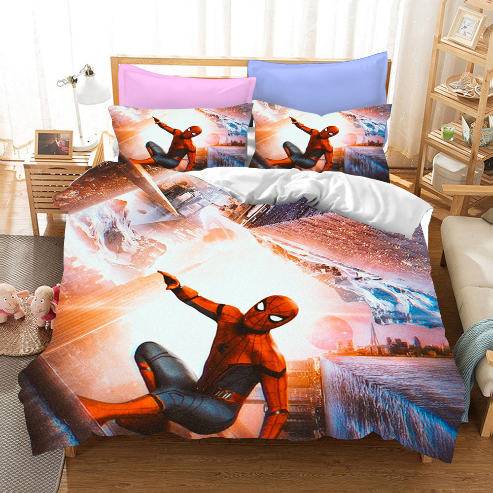 Spider Man No Way Home Cosplay Bedding Set Duvet Cover Pillowcases Halloween Home Decor