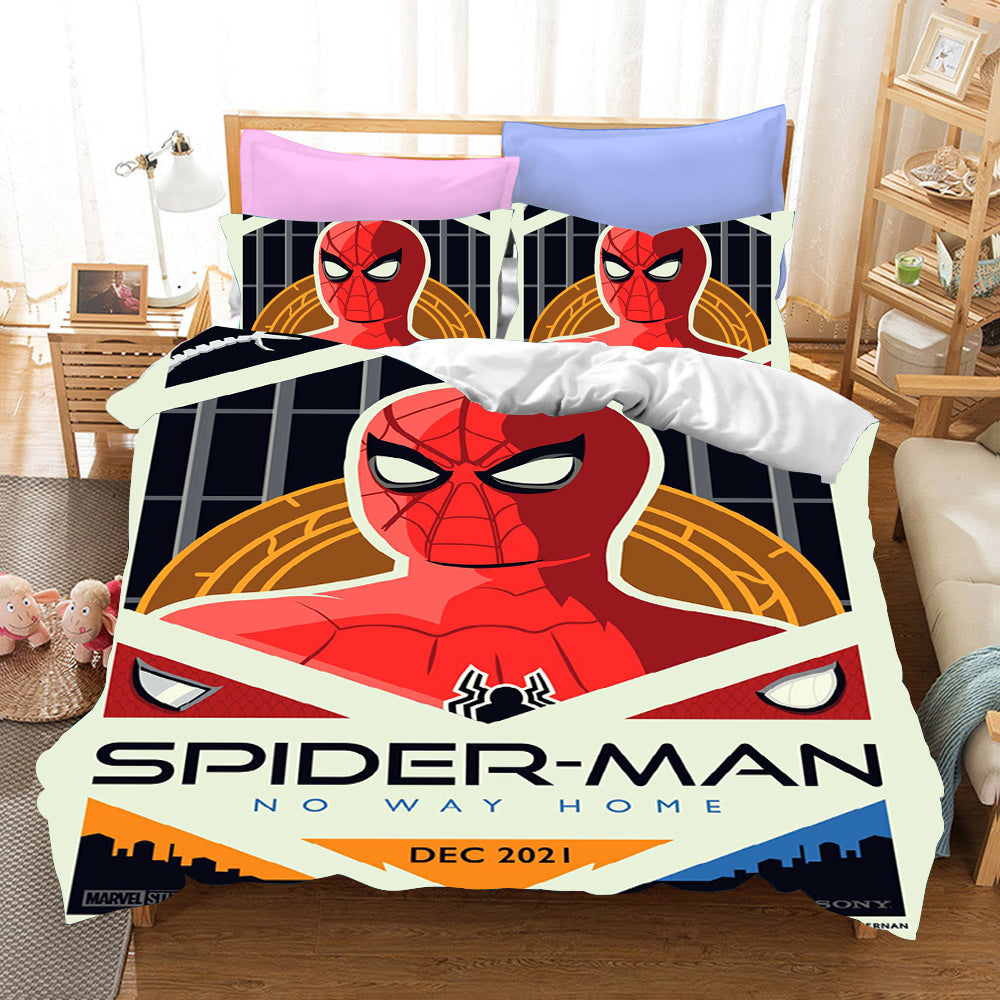 Spider Man No Way Home Cosplay Bedding Set Duvet Cover Pillowcases Halloween Home Decor