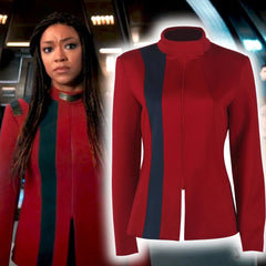 Star Trek  Discovery 4 Cosplay Michael Burnham Starfleet Uniforms Top Shirt Red Yellow ST Female Cosplay Costume Halloween