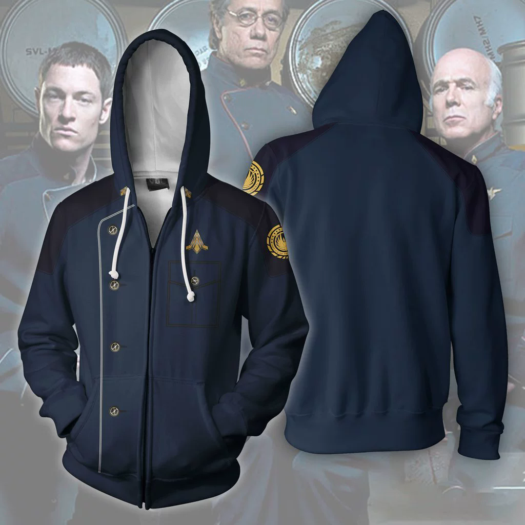 Star Trek Captain Kirk Pike Hoodie Sweater 3D Sweatshirt Cosplay Costume