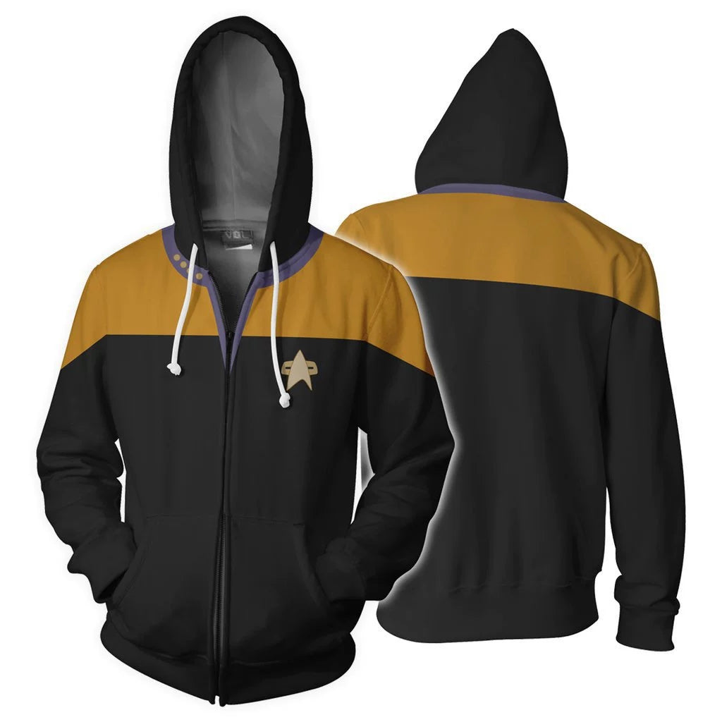 Star Trek Deep Space Nine Commander Sisko Duty Hoodie Sweater 3D Sweatshirt Cosplay Costume