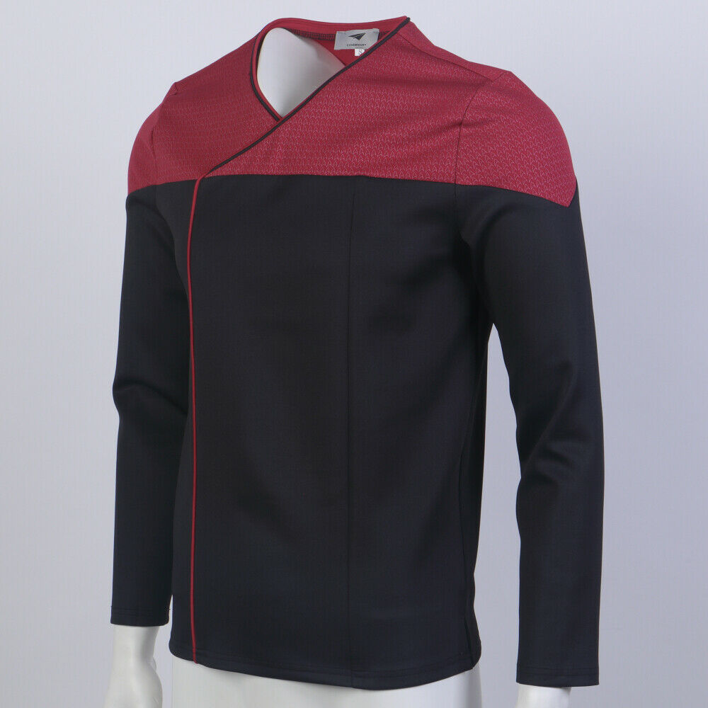 Star Trek  Picard 2  Command Red Uniform Cosplay Starfleet Gold Blue Top Shirts Costume