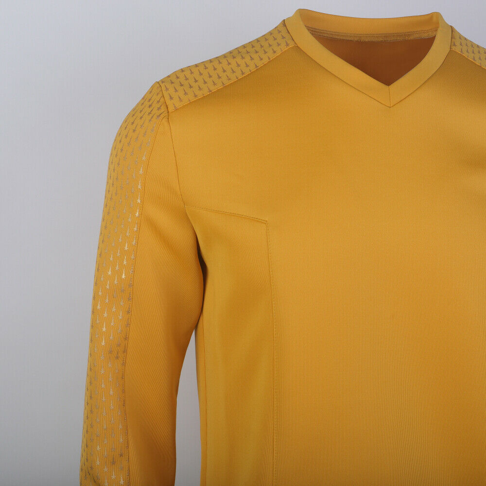 Strange New Worlds Captain Pike Gold Uniforms Startfleet Blue Red Top Shirts