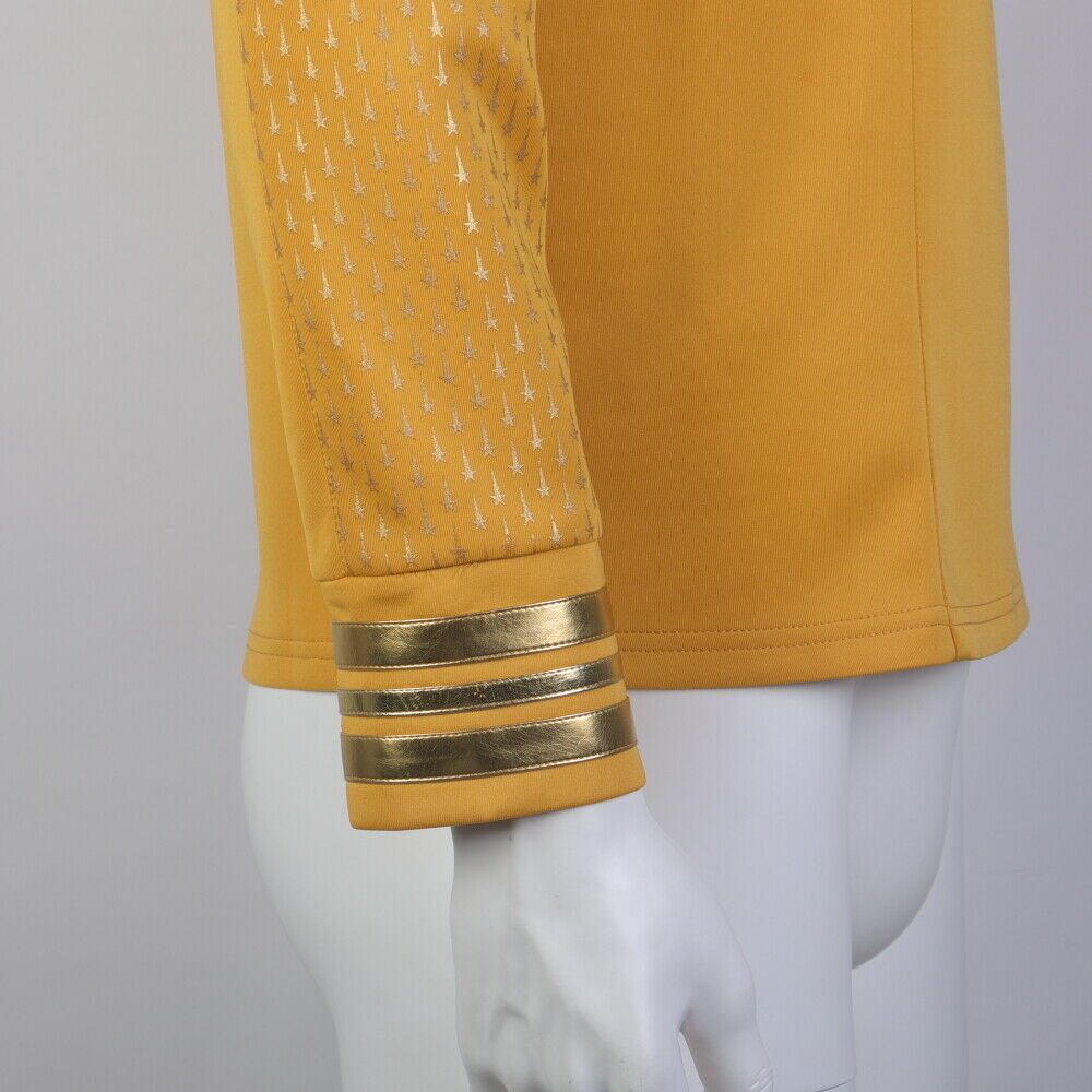 Strange New Worlds Captain Pike Gold Uniforms Startfleet Blue Red  Yellow Top Shirts