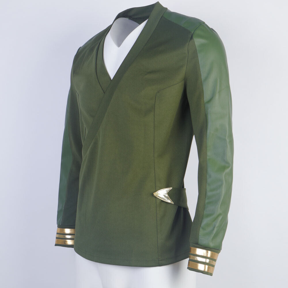 Strange New Worlds Captain Pike Green Uniforms Starfleet Top Shirts Costumes