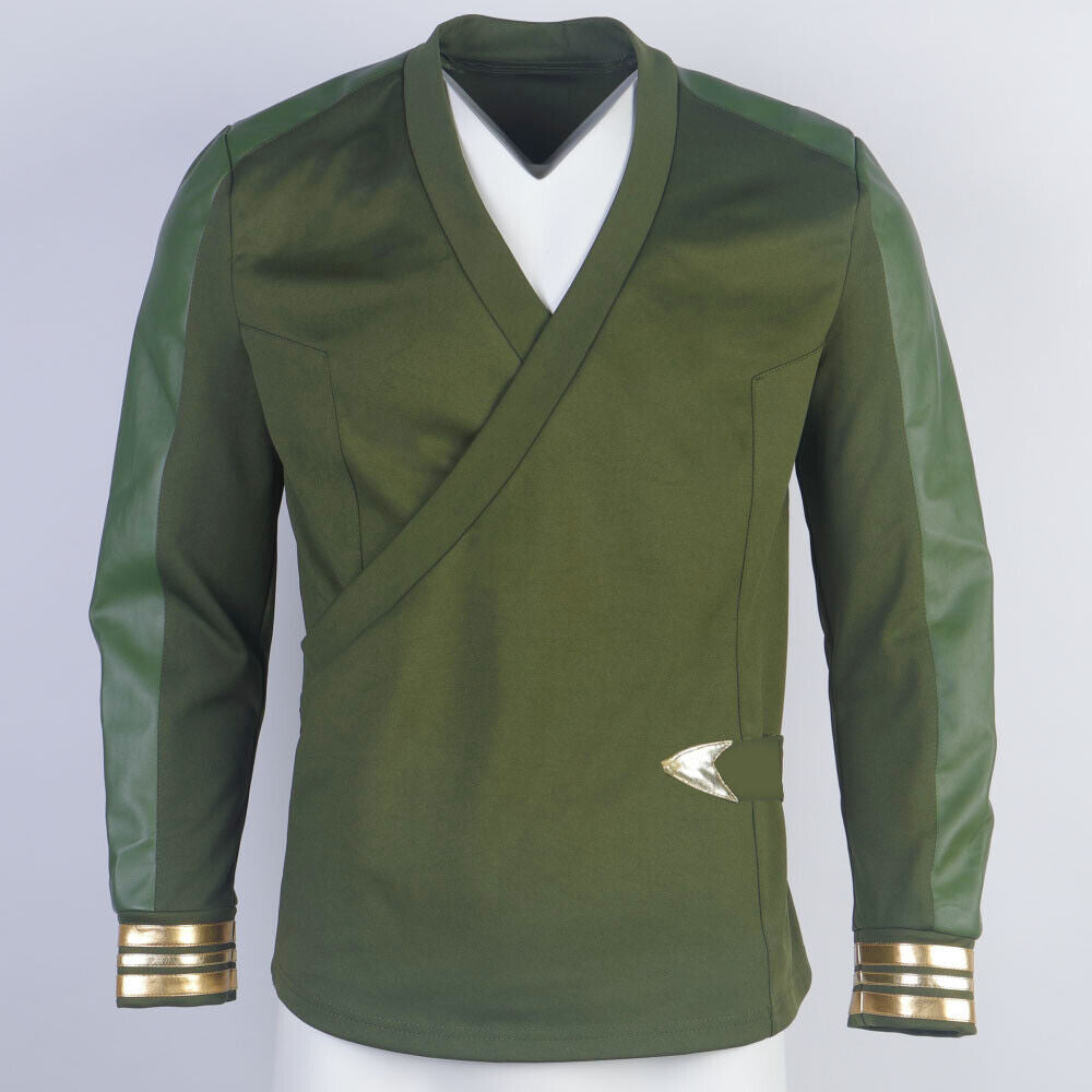 Strange New Worlds Captain Pike Green Uniforms Starfleet Top Shirts Costumes