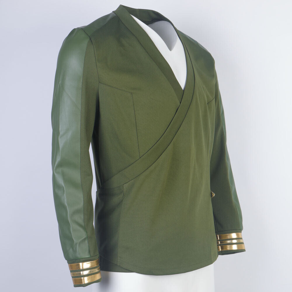 Strange New Worlds Captain Pike Green Uniforms Starfleet Top Shirts Costumes