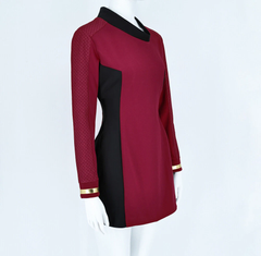 Star Trek Strange New Worlds Uhura Red Dress Uniforms Startfleet Shirts Costumes