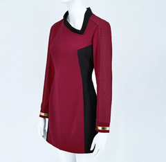 Star Trek Strange New Worlds Uhura Red Dress Uniforms Startfleet Shirts Costumes