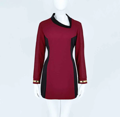 Star Trek Strange New Worlds Uhura Red Dress Uniforms Startfleet Shirts Costumes