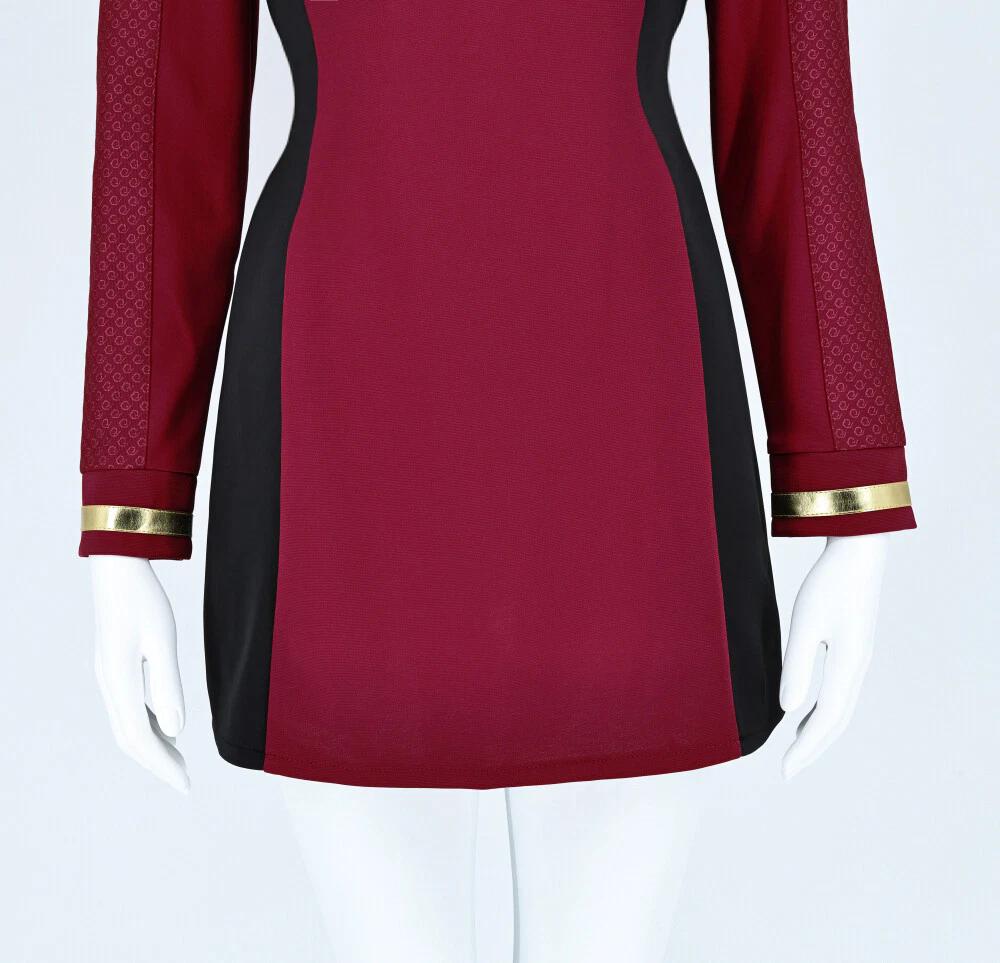 Star Trek Strange New Worlds Uhura Red Dress Uniforms Startfleet Shirts Costumes