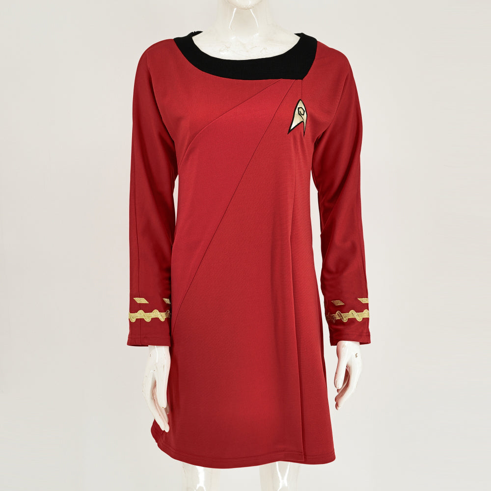 Star Trek TOS Female Duty Uniforms The Original Series Blue Gold Red Dress Costume