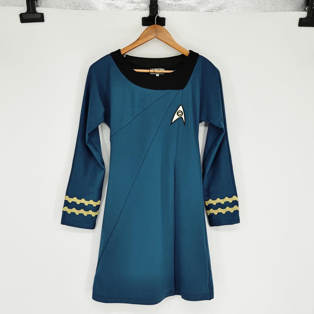 Star Trek TOS Female Duty Uniforms The Original Series Blue Gold Red Dress Costume