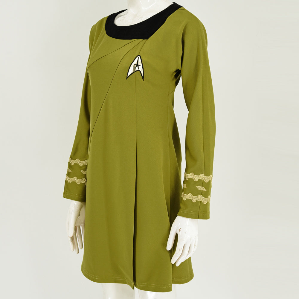 Star Trek TOS Female Duty Uniforms The Original Series Blue Gold Red Dress Costume