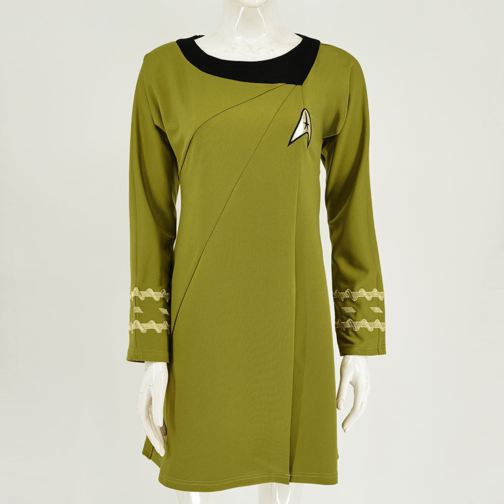 ST TOS Female Duty Uniforms The Original Series Blue Gold Red Dress Costume