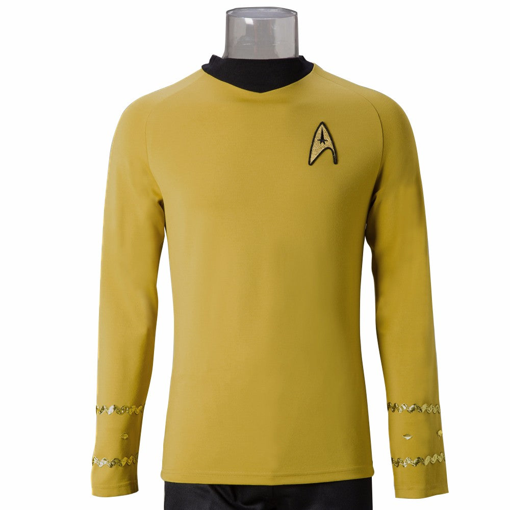 Star Trek  TOS The Original Series Captain Kirk Shirt Uniform Halloween Cosplay Costume