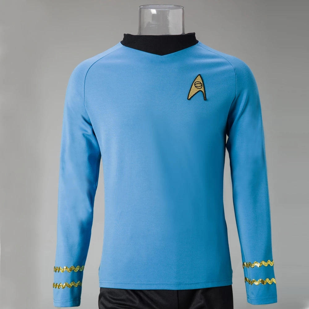 Star Trek  TOS The Original Series Captain Kirk Shirt Uniform Halloween Cosplay Costume