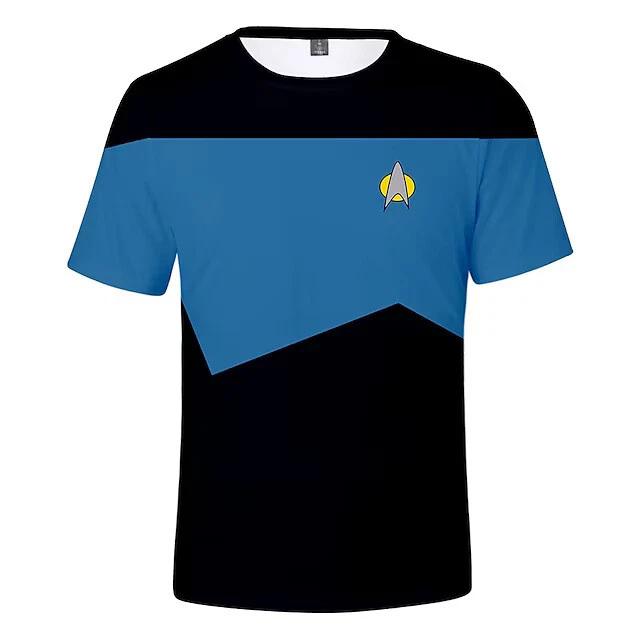 Star Trek The Next Generation Captain Picard 3D T-Shirts DSN Starfleet Sports Fitness Top