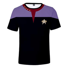 Star Trek The Next Generation Captain Picard 3D T-Shirts DSN Starfleet Sports Fitness Top