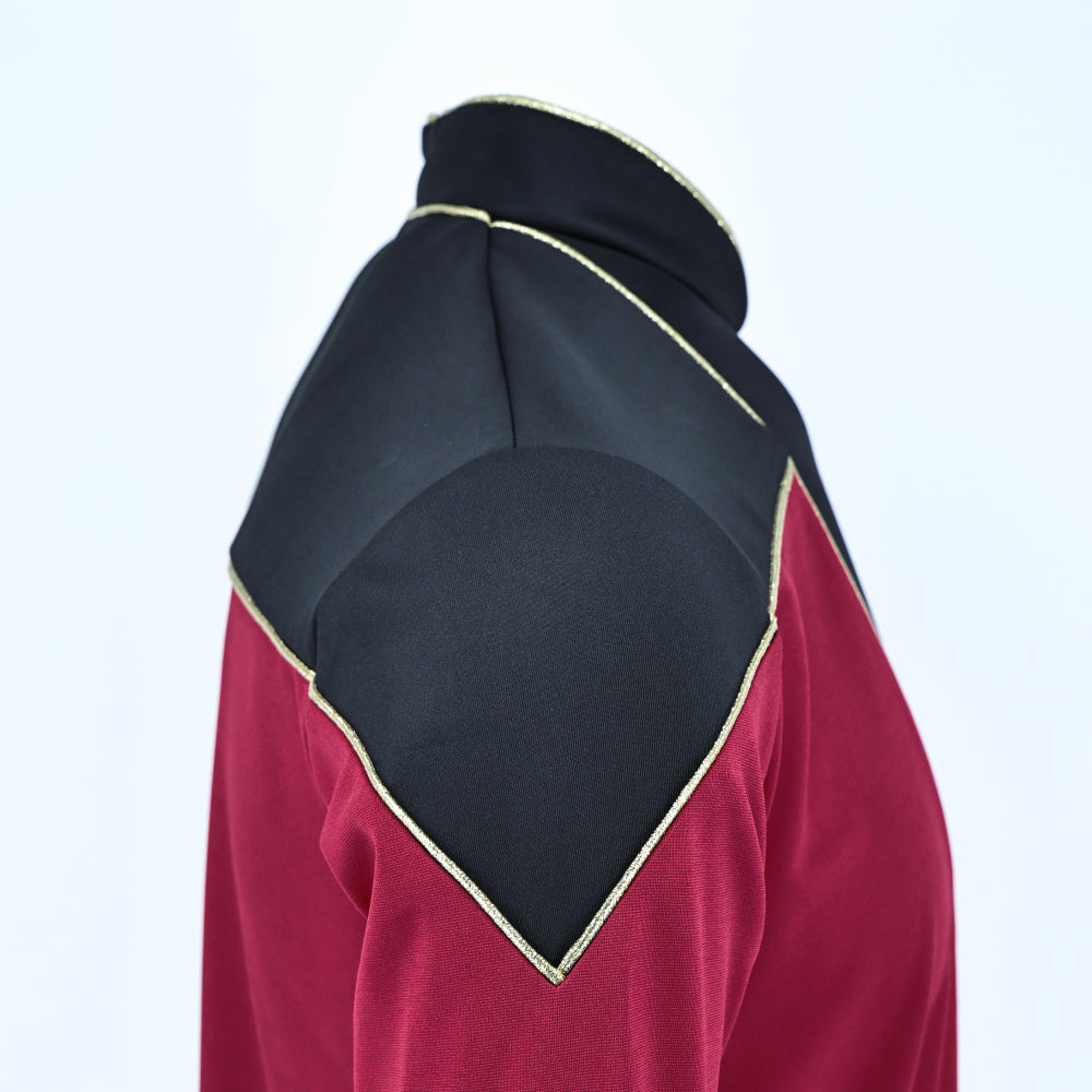 Star Trek The Next Generation Flag Officer Uniform TNG Admiral Red Shirt Starfleet Costume