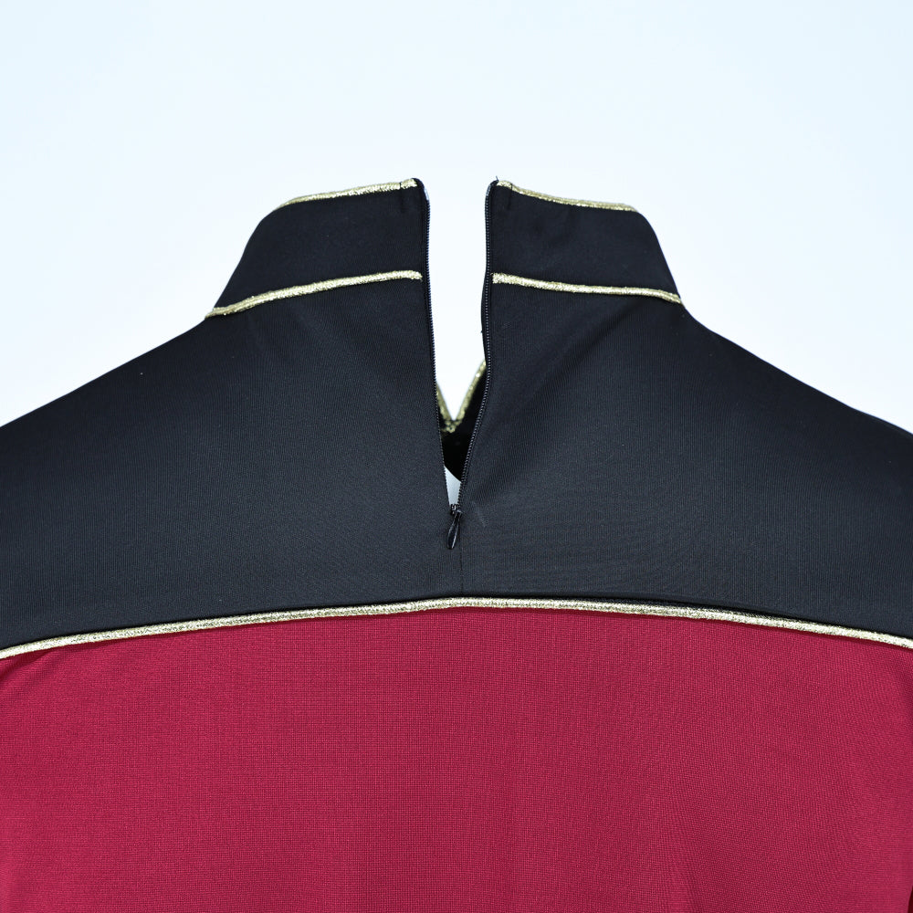 Star Trek The Next Generation Flag Officer Uniform TNG Admiral Red Shirt Starfleet Costume