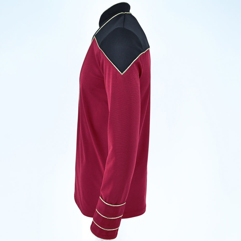 Star Trek The Next Generation Flag Officer Uniform TNG Admiral Red Shirt Starfleet Costume